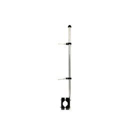 Vinland Marine Pontoon Flag Pole Kit for Ø7/8"~1-1/4" Round/Square Tubes, 304 Stainless Steel 15-1/4" Pole, Black Clamp, Pontoon Boat (no Flag, Adjustable Flag Clip, Clamp for 7/8"~1" Tubes)