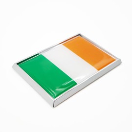Perdecor Ireland Flag Sticker Irish Emblem Decal Car Chrome Flags, 2 Pack, 3 x 2 inches