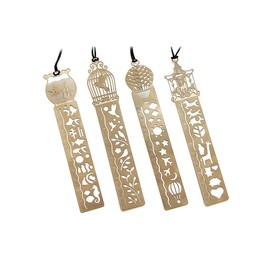 Amupper Metal Bookmarks Ruler Set,Pack of 4