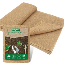 Burlap Fabric Roll 40" x 5 Feet – Multipurpose Burlap Tree Wrap, Natural Jute Garden Fabric for Outdoor Plant Cover, Weed Barrier Cloth, Landscaping, DIY Crafts, Gardening & Rustic Party Decor