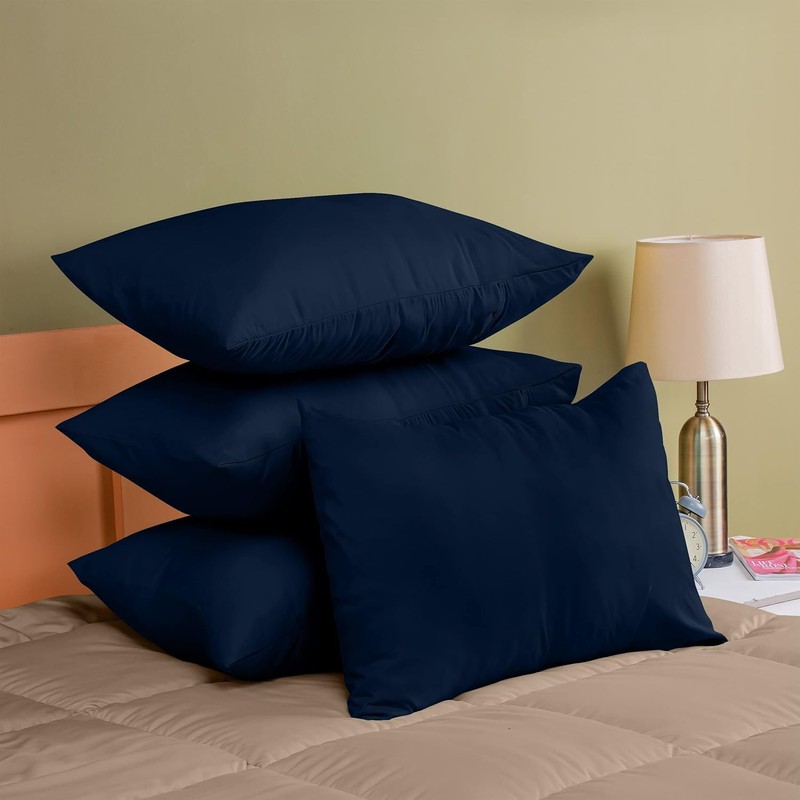 Utopia Bedding - Navy Blue Pillowcases, 50 x 80 cm,