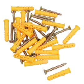 4 x 40mm Countersunk Screws and Wall Raw Plugs for Wood Concrete Brick 240pc