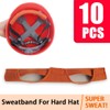 TOPWA 10PCS Sweatband welding Brown Sweatband Hard Hat Headbands for