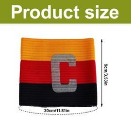 KEMUZ Pack of 4 Football Captain's Armband for Boys, Men and Girls, Many Sports, Captain's Armband Children, Elastic, (Germany)