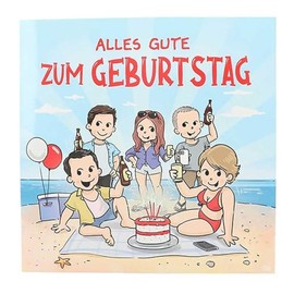 Music Greeting Card - Funny Birthday Card with Colourful Motif - Matching Saying & Inside - Includes Envelope - 17cm x 16.5cm