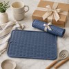 Silicone Dish Drying Mat for Kitchen Counters – Heat-Resistant Drip
