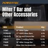 POWERTEC 48" Miter Bar for Table Saw, Crosscut Sled, Router