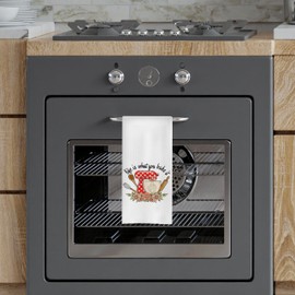 GCFET Baking Gifts Dish Towels - Baking Waffle Kitchen Towels, Inspirational Gifts for Bakers Hand Towels, Bakers Tea Towel, Life is What You Bake It (16x24 Inch)