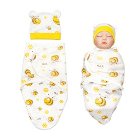 Reborn Baby Doll Swaddle Blanket for 17-22 Inch Reborn Baby Boys Girl Dolls Soft Cotton Blanket Carry Newborn Infants Dolls Bee Clothing Accessories