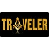 Masonic Traveler Right to Travel Photo License Plate