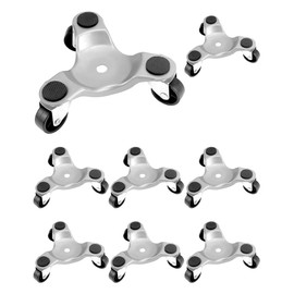 QWORK 8 pcs 6" Steel Tri-Dolly, 200 lbs Load Capacity, Great for Moving Furniture & Appliances, Durable and Easy to Use