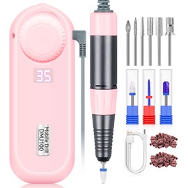 Saviland Electric Nail Drill: Professional Nail Drill Machine 35000PRM Rechargeable Nail Drill Kit for Acrylic/Gel Nails Removal Portable Nail Flie Manicure Pedicure Kit for Salon Home DIY