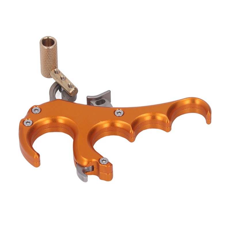 Bow Release Aids Aluminum Alloy Sensitivity Adjustable 4 Fingers Compound