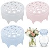 3 PCS Reusable Silicone Flower Arranging Grid Water Proof (Blue,Pink,White)