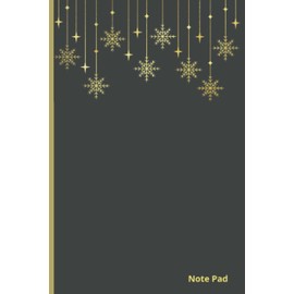 Mini Memo Pad 4"x6" Black and Gold stocking stuffer party favor: Notepad on the go. Lined, 50 pages