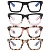 ZXYOO 4 Pack Oprah Style Reading Glasses for Women Men