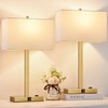 21" Touch Bedside lamps with 2 USB & AC Outlets,