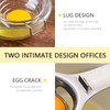 Maotrade Pack of 2 Egg Separators, Stainless Steel Egg Yolk