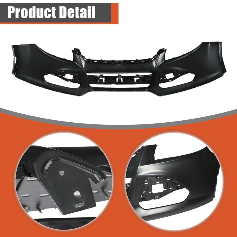 labwork Primed Plastic Front Bumper Cover without Parking Sensor Holes