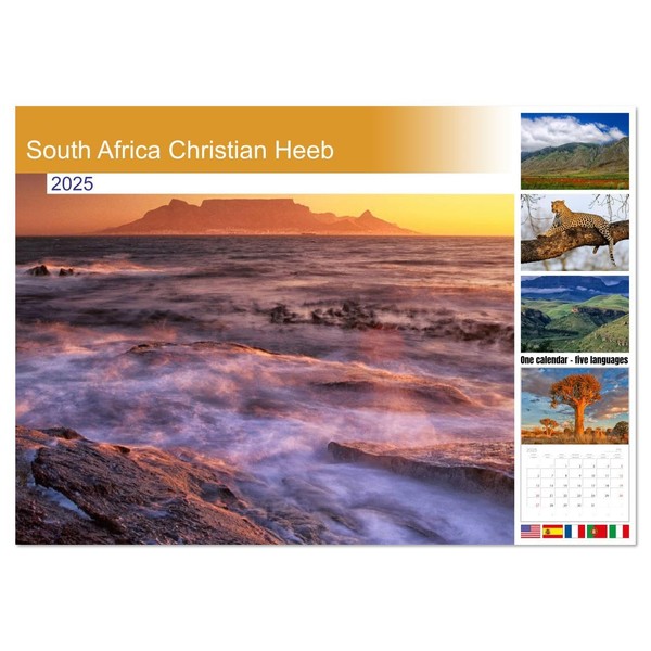 South Africa Christian Heeb (Monthly Wall Calendar 2025 16.5" x