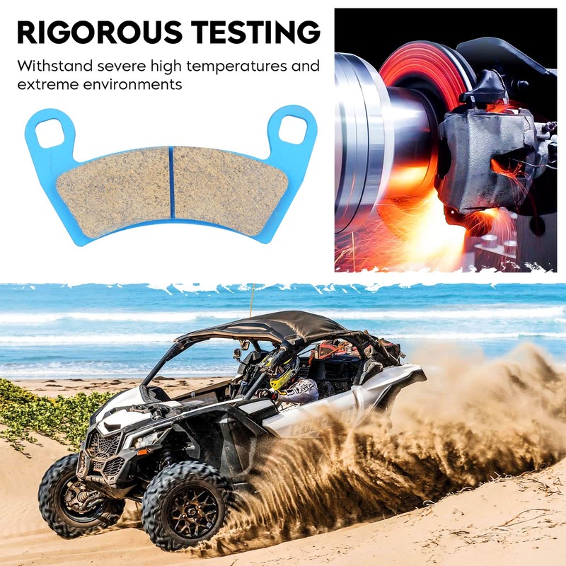 Ceramic Front & Rear Brake Pads Kit for Polaris RZR