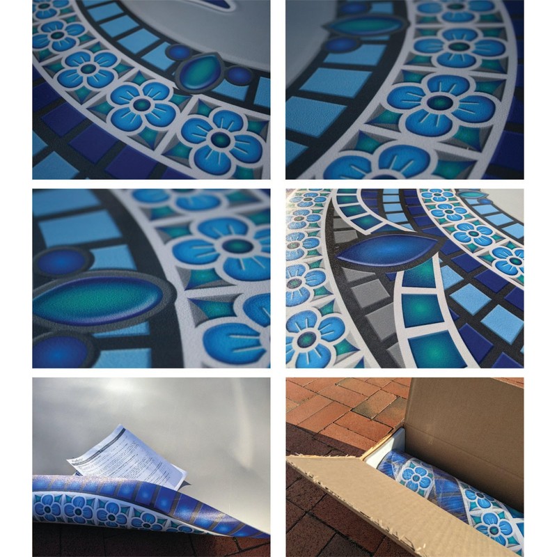 Skip's Garage Custom Monogram Pool Mat #2 - Mosaic Pool
