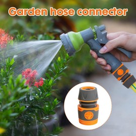 Riisoyu 10 Piece Garden Hose Connector Kit, Garden Hose Connection Set, Hose Coupling Accessories for Garden Hose, Hose Connection for Garden Tools, Agriculture, Lawn