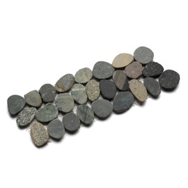 CNK Sliced Bali Ocean Pebble Tile Border - 4" x 12" Mesh-Backed Natural Stone for Bathroom Kitchen Backsplashes Shower Floors & Patios - Durable Weather-Resistant Easy Maintenance - Pack of 1