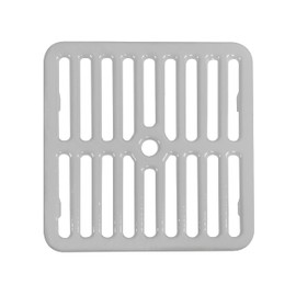 GSW Cast Iron Porcelain Floor Sink Top Grate with Ceramic Surface FS-TF, 9-⅜” x 9-⅜” x 1-¼” - Perfect for Restaurant, Bar, Buffet (Full Size)