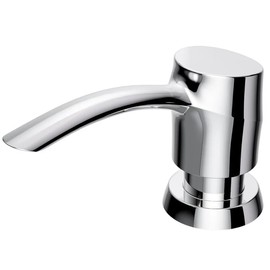 SAMODRA Kitchen Sink Soap Dispenser,Lotion Dispenser,ABS Dispenser Chrome Built-in Pump Head with 11 oz PET Bottle, Refill from Top