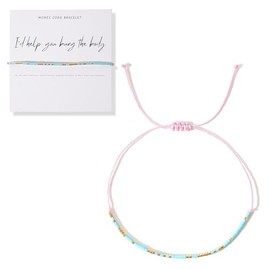 Morse Code Bracelet for Women Men I‘d Help You Bury The Body Bracelet BFF Morse Code Bracelet Long Distance Relationships Matching Bracelet Romantic Morse Code Bracelet Trendy Couple Jewelry, Large,