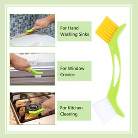 HONMOK 5Pcs Hard Bristle Crevice Cleaning Brush, Rotating Groove Gap Cleaning Brush, Bathroom Scrubbing Brush, Window Groove Thin Cleaning Brush, Multifunctional Cleaning Tool for Bathroom Kitchen
