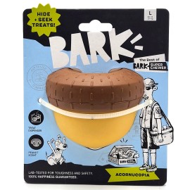 BarkBox Super Chewer Acornucopia Large Durable Treat Dispensing Dog Chew Toy 4"