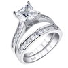 Newshe Wedding Rings for Women Engagement Ring Sets Princess 925