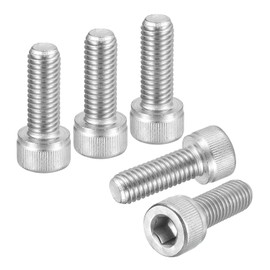 DTGN M8-1.25x20 Socket Head Cap Screws Bolts - 10Pack - Good for Road Bicycle, Mountain Bike, Auto, Motorcycle - 304 Stainless Steel Hex Head Metric Screws - Silver