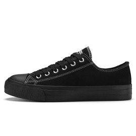 Rorbte Tenis de lona para mujer clásicos con cordones y parte superior baja para mujer, zapatos de lona de tenis de moda, casuales, cómodos para caminar, Todo negro, 6 Narrow