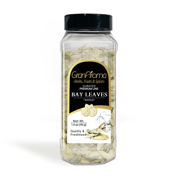 GranAroma Whole Bay Leaf, Aromatic Fragrant, Savory Flavor, Cooking Herb