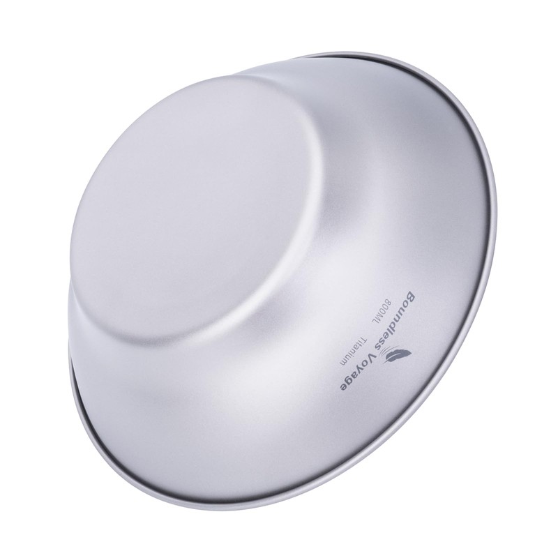 Boundless Voyage Ti1107T Titanium Plate Outdoor Camping Tableware Outdoor Bowl
