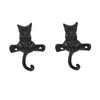 dophee 2PCS Cast Iron Cat Hooks, Heavy Duty Wall Mounted