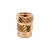 E-Z LOK Threaded Insert for Plastic Straight Flush Brass Thread