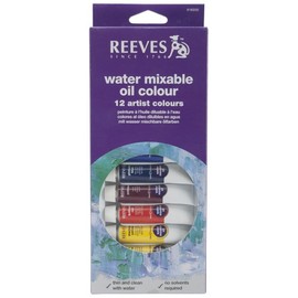 12ml Water Mixable Oil Colour Paint Set 12 pack by Reeves