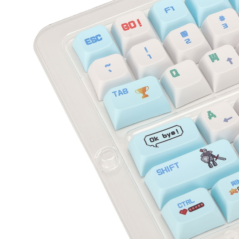 PBT Keyboard Keycaps 130 Keys Dye Sublimation Ergonomic Rich Colors