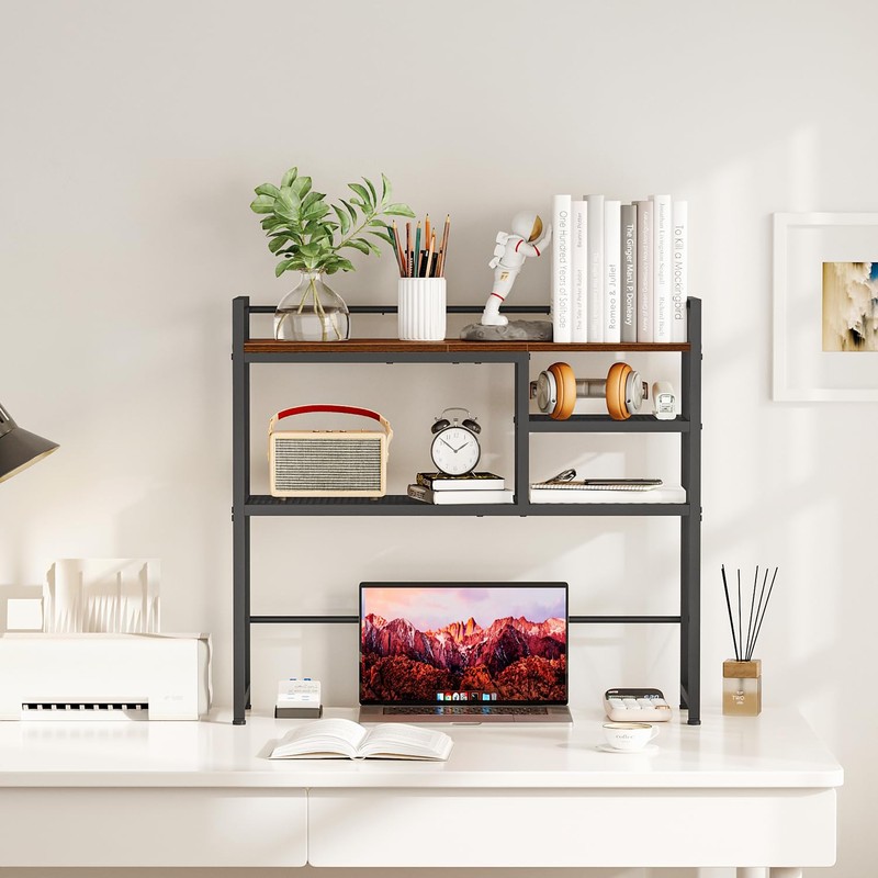 Snughome 31.9" Desk Shelf, Desktop Organizer Shelf, Desk Hutch Dorm,