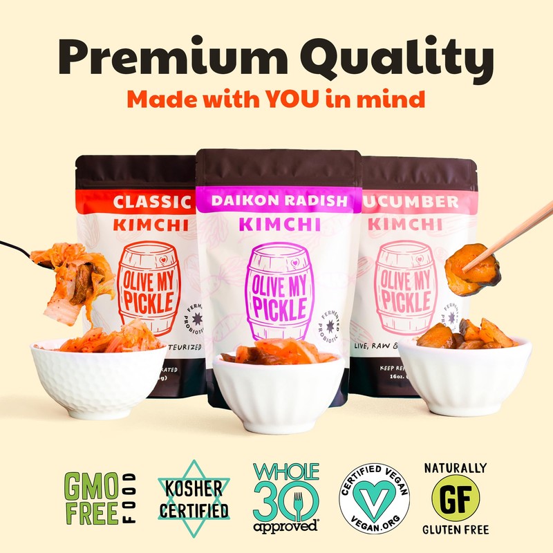 Olive My Pickle Fermented Kimchi Variety Pack - 48 oz