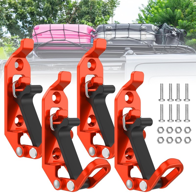 4Pcs Roof Rack Shovel Mount Kit Zinc Alloy Shovel Holder