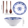 Gallipower 8" Faux Ceramic Ramen Bowl Set,2 Sets Asian Pho