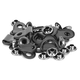 D Ring Rivet Boot Eyelet Hooks Shoelace Shoe Lace Small Rings for Boots Hook Purse Onlykxy 50 Pieces Black Loop Repair Kit Rivets Replacement with Matte Leather Brass Drings Tab