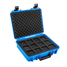 12 Slot Watch Storage Box Luggage Display Storage Box, Watch Box Travel Case, Watch Box Organizer/Men Watch Display Storage Case, Watch Carry Case, Watch Box Hard Case Travel Case Shockproof, Blue