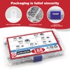 188pcs 304 Stainless Steel Lock Nut Assortment Kit Perfect for