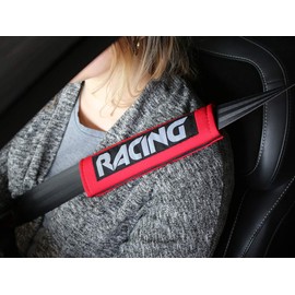 LAS Racing 28208 Seat Belt Pads, Red, Pack of 2